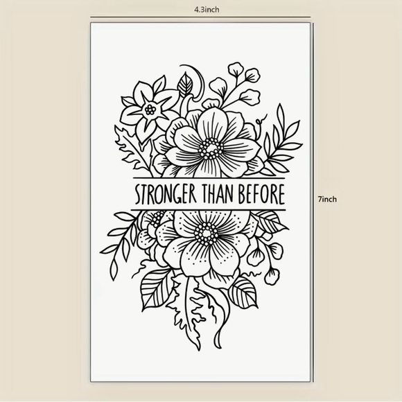 Semi-Permanent Tattoo ~
“Stronger Than Before”  NEW! - Picture 4 of 6